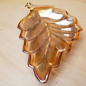 Carnival Glass Marigold Oak Leaf